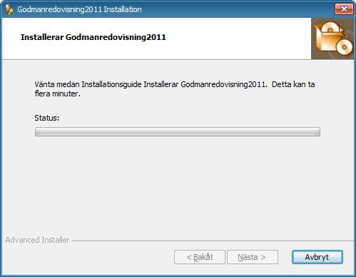 installation pågår