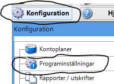 KONFIGURATION PROGRAMINSTALLNINGAR