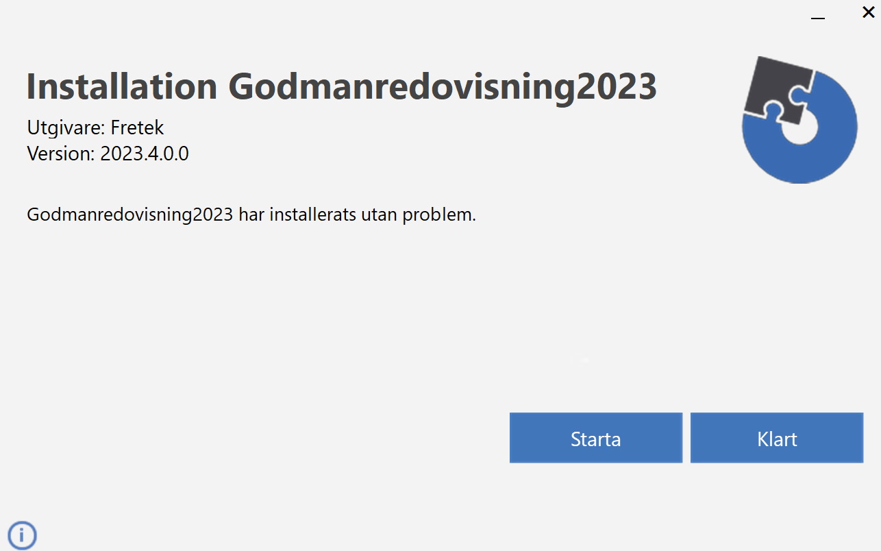 Installera godman redovisning