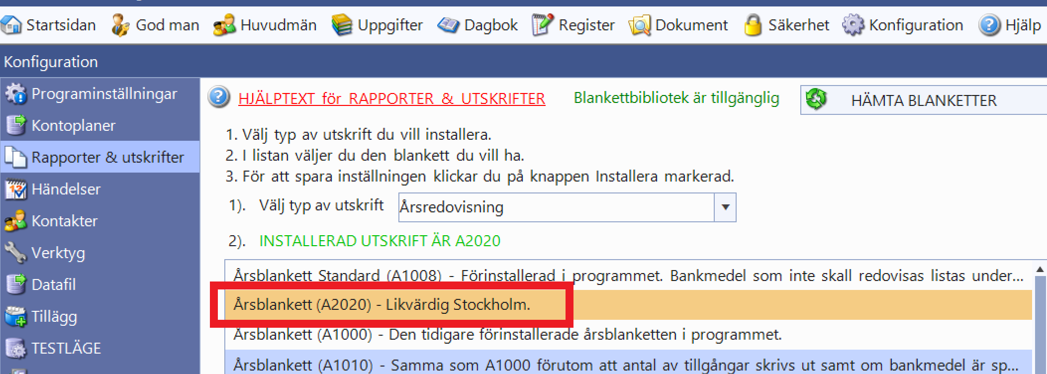 utskrifter installera